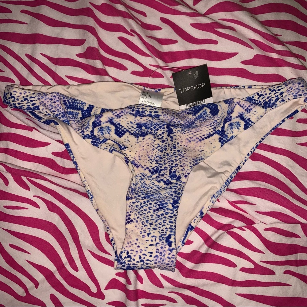 TopShop blue white bottom bikini swimsuit swimwear